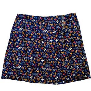 Madewell Floral Side Button A-Line Miniskirt